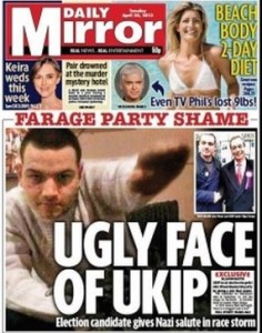 The Daily Mirror's 2013 front page (Via Press Gazette)
